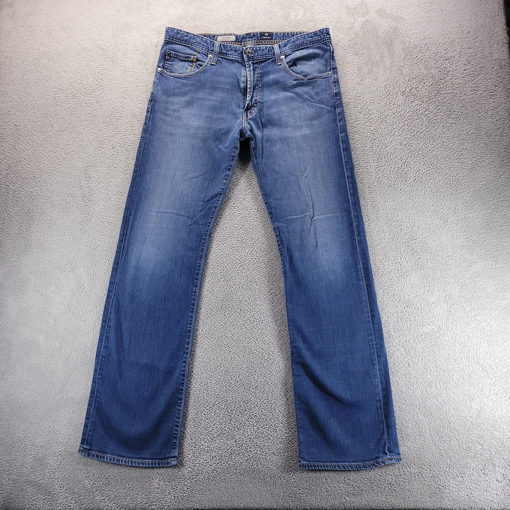 AG Jeans Mens 36x32 Blue The Hero Relaxed Straight Made In USA Faded Preppy